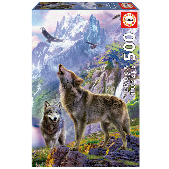 Puzzles de 500 Piezas Lobos en las Rocas Educa-Borras