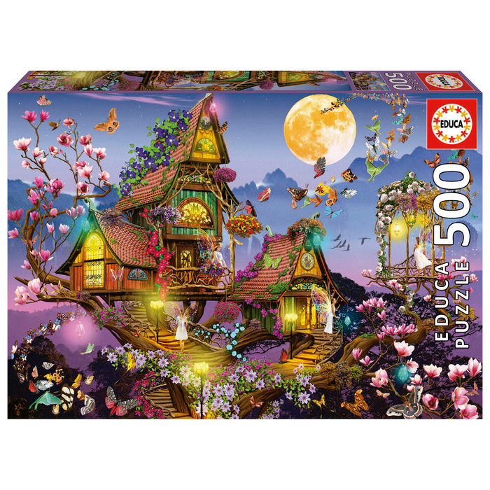 Puzzles de 500 Piezas Casa de las Hadas EDUCA-BORRAS