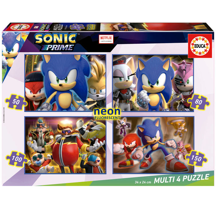 Puzzle infantil Sonic Neon Multi 4 50 80 100 150 piezas EDUCA BORRAS