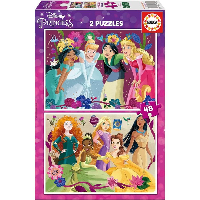 PUZZLE 2X48 DISNEY PRINCESS | EDUCA-BORRAS | 1 UNIDAD | 8412668196759