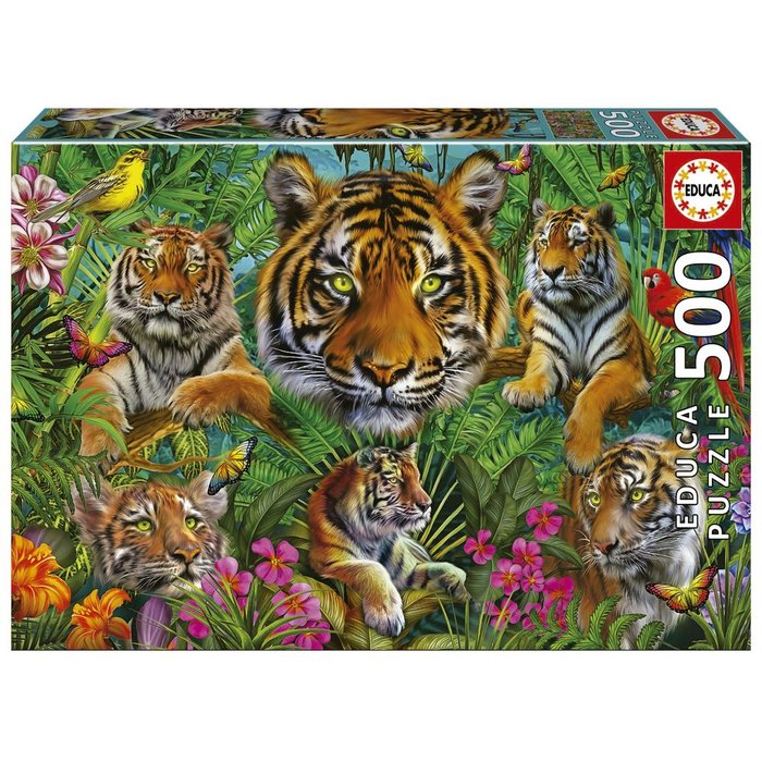 Puzzle 500 Piezas Jungla de Tigres Educa Borras