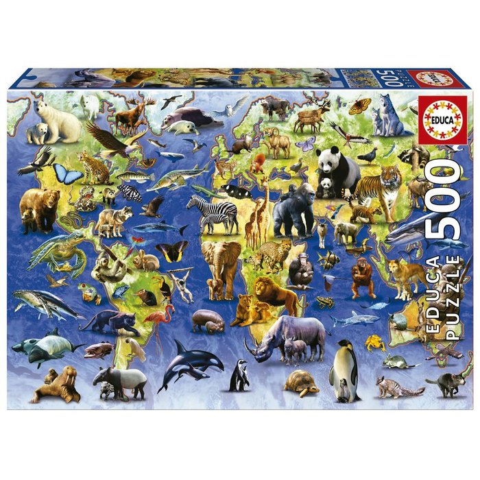 Puzzle 500 Piezas Especies en Peligro de Extinción Educa Borras