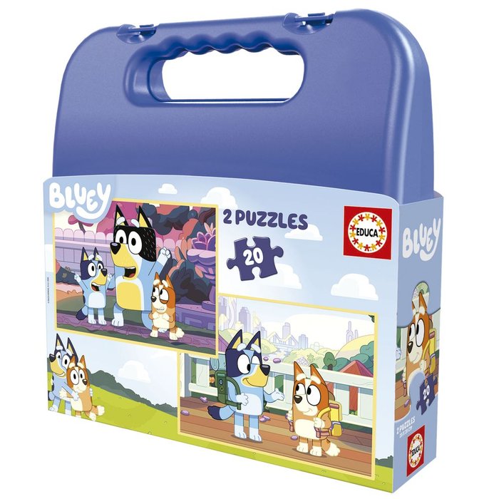 PUZZLE MALETA BLUEY 2X20 PIEZAS | EDUCA-BORRAS | 1 UNIDAD | 8412668199668