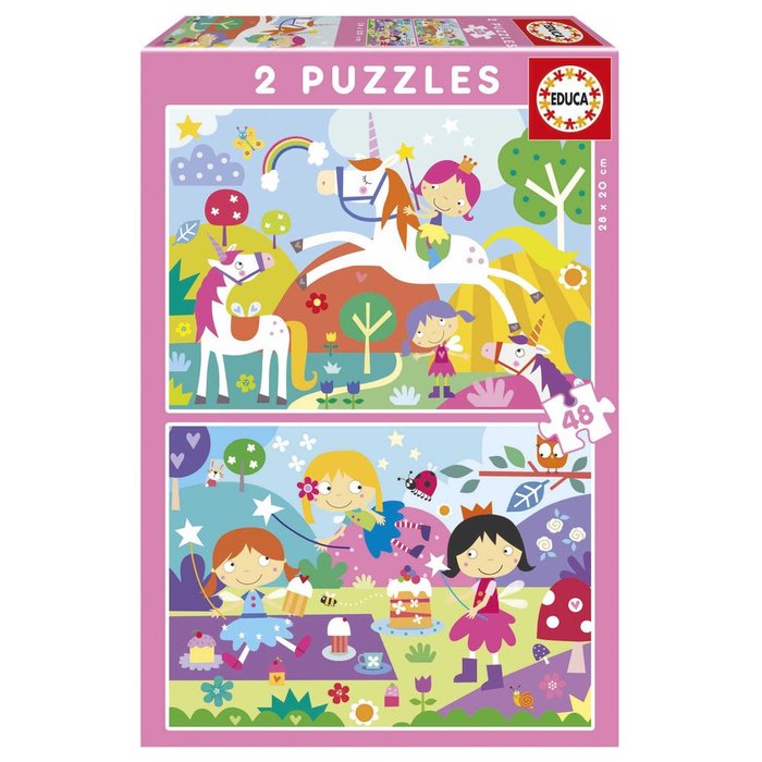 PUZZLE MUNDO DE FANTASIA 2X48 PIEZAS | EDUCA-BORRAS | 1 UNIDAD | 8412668199934 Imagen principal del producto