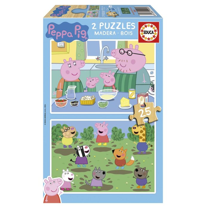 PUZZLE PEPPA PIG 2X25 PIEZAS | EDUCA-BORRAS | 1 UNIDAD | 8412668199958