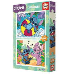 PUZZLE DISNEY STITCH 2X100 PIEZAS | EDUCA-BORRAS | 1 UNIDAD | 8412668199989