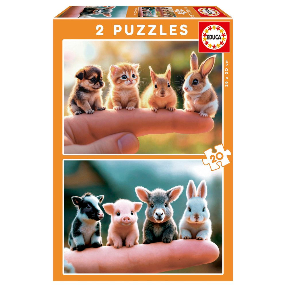 PUZZLE 2X20 PIEZAS BEBES ANIMALES | EDUCA-BORRAS | 1 UNIDAD | 8412668202214 Imagen principal del producto