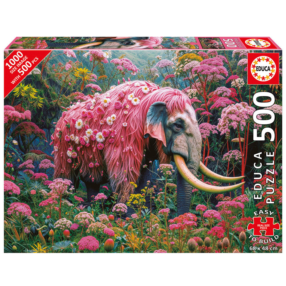 Puzle 500 Plus Elefante Floral Educa-Borras Imagen principal del producto