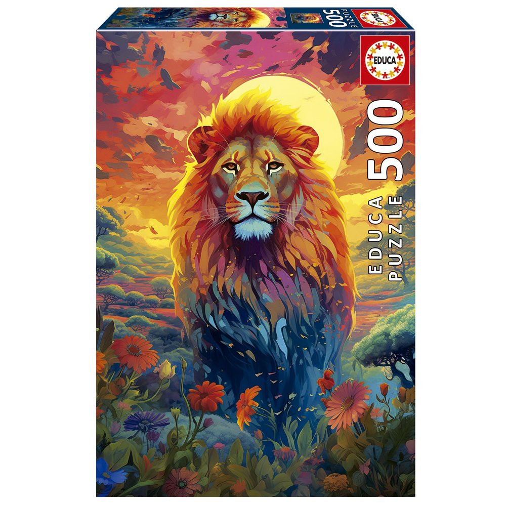 Puzle 500 Mirada Majestuosa del León Educa Borras
