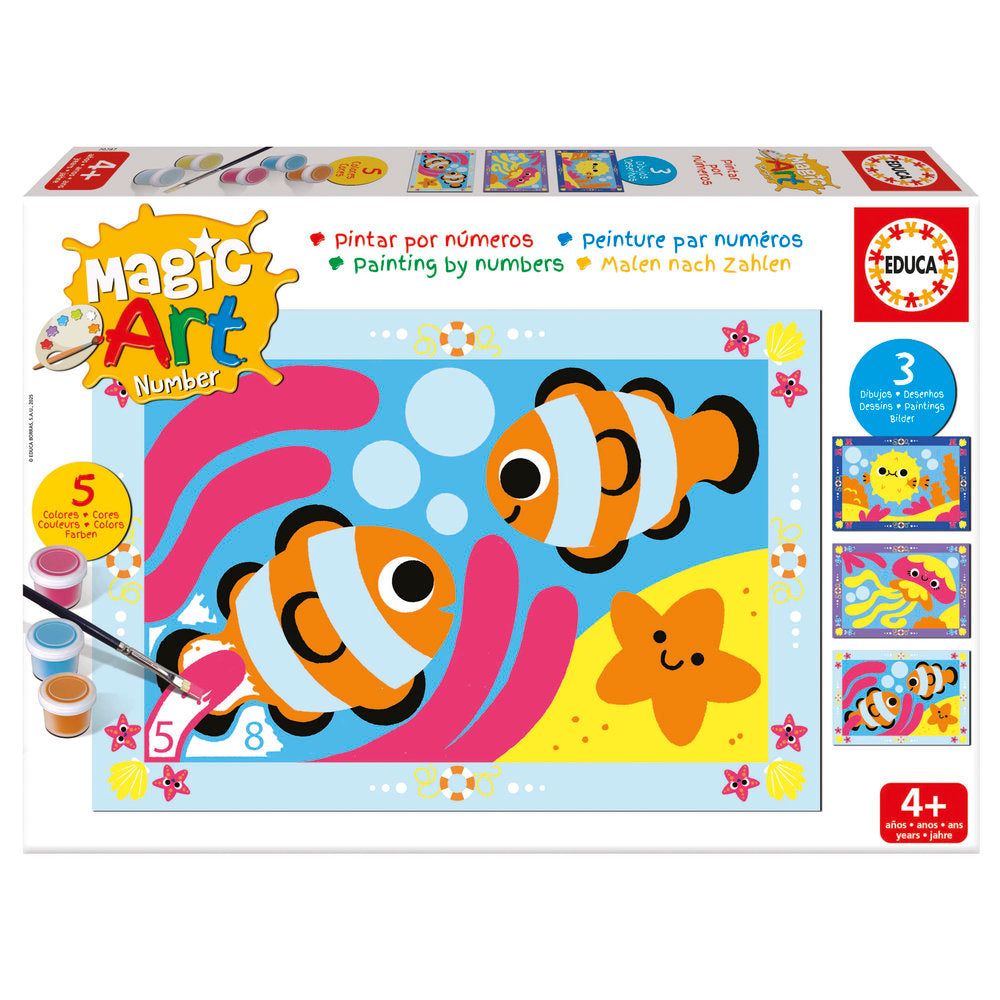 Magic Art Number Bajo el Mar 4+ Educa-Borras Imagen principal del producto