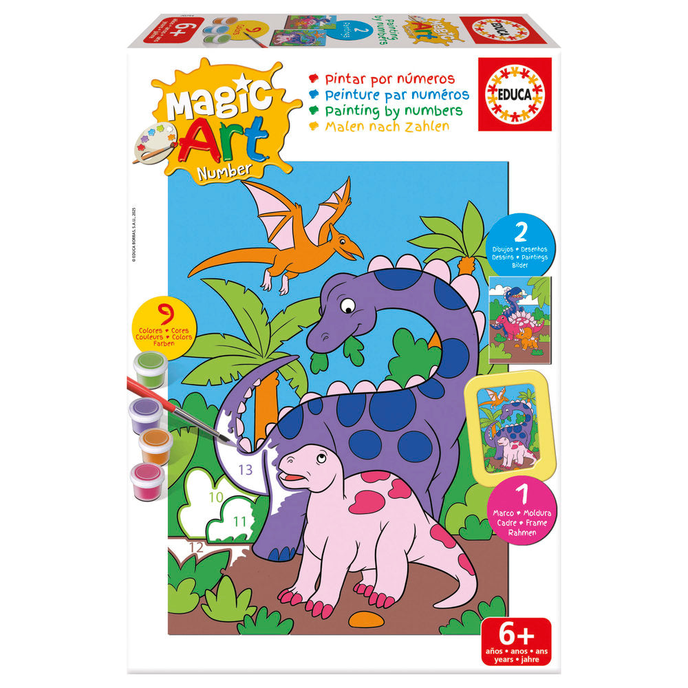Magic Art Number Art +6 Dinosaurios EDUCA BORRAS