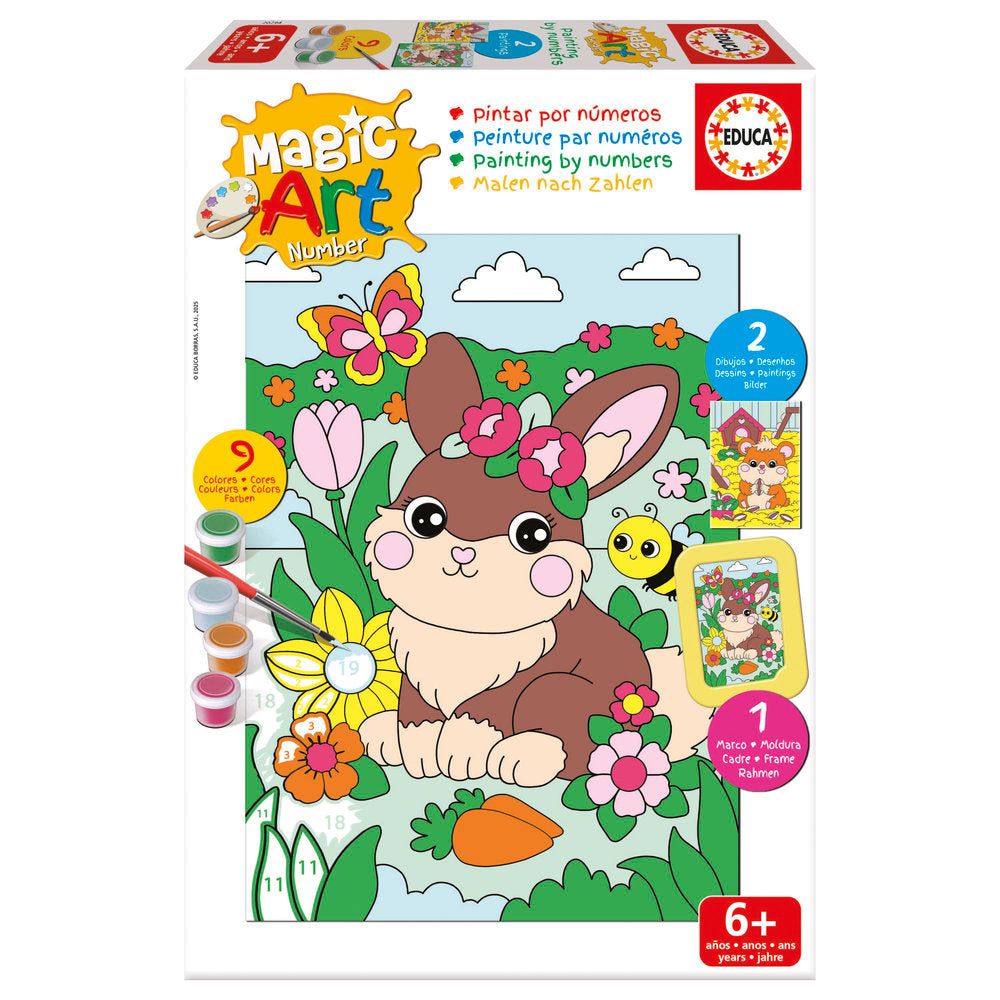 Magic Art Number Mascotas 6 unidades EDUCA-BORRAS