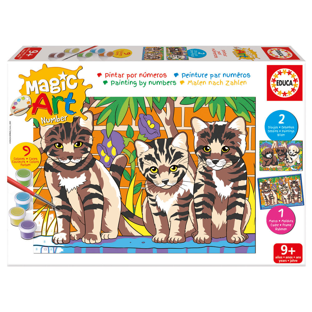 Magic Art Number Gatos y Perros Plus 9 Educa-Borras