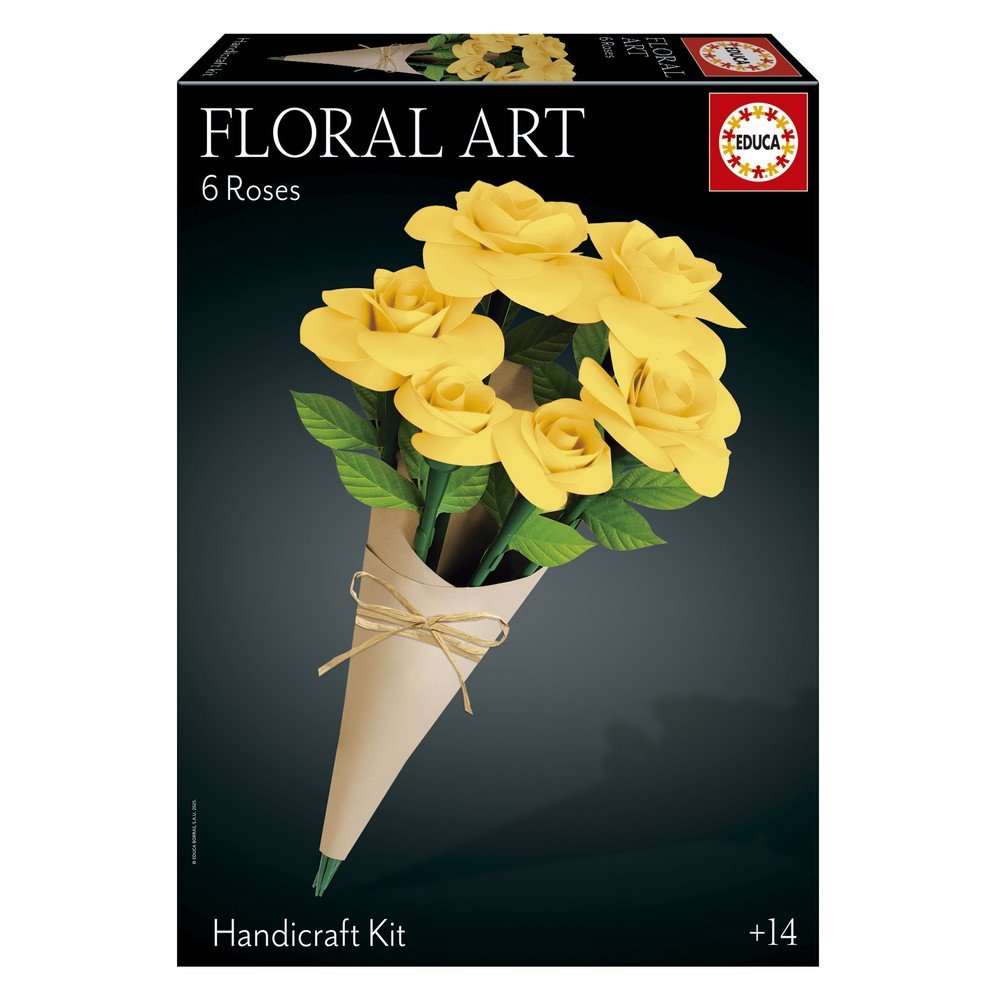 Floral Art 5 Rosas Amarillas Educa Borras Juego Educativo