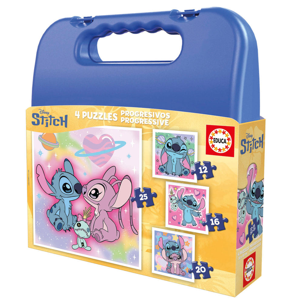 Puzzle Maleta 12-16-20-25 Stitch Educa-Borras Imagen principal del producto