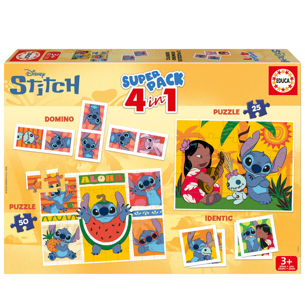 Puzzle Educa Superpack Stitch Marca Educa-Borras