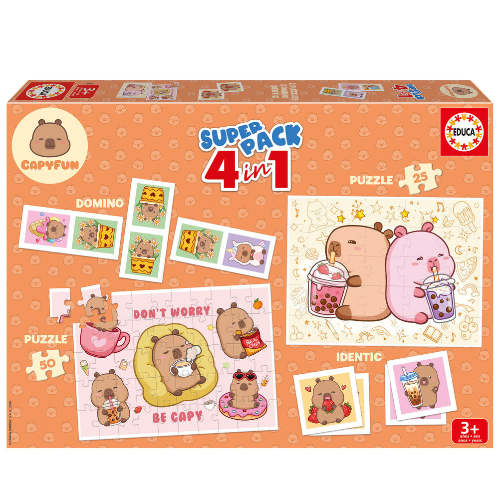 Puzzle Educa Superpack Capybaras Capyfun Marca Educa-Borras