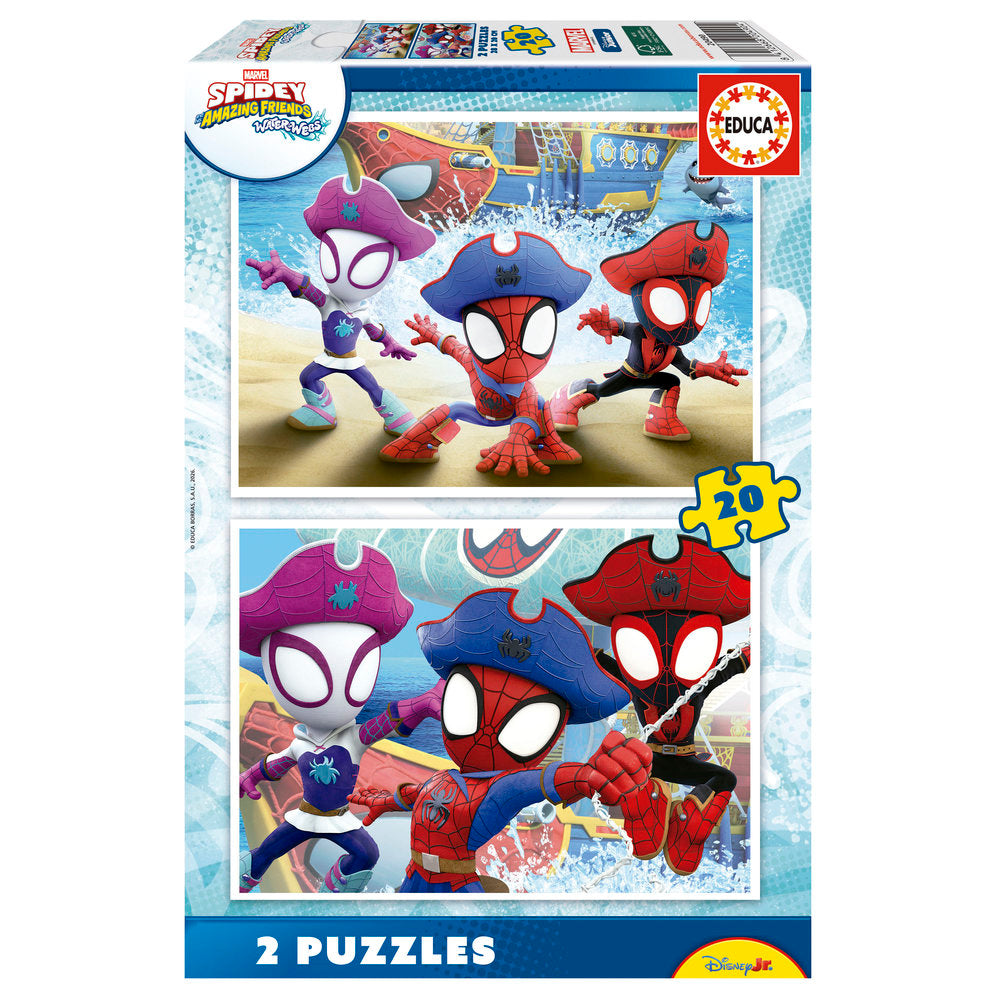 Puzzle 2x20 Spidey & His Amazing Friends Waterwebs Educa-Borras