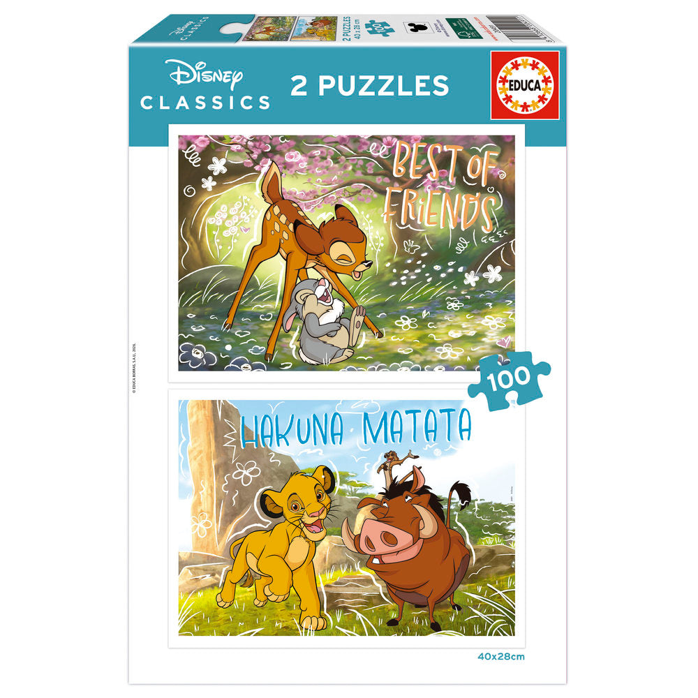 Puzzle 2x100 Piezas Clásicos Disney Educa Borras