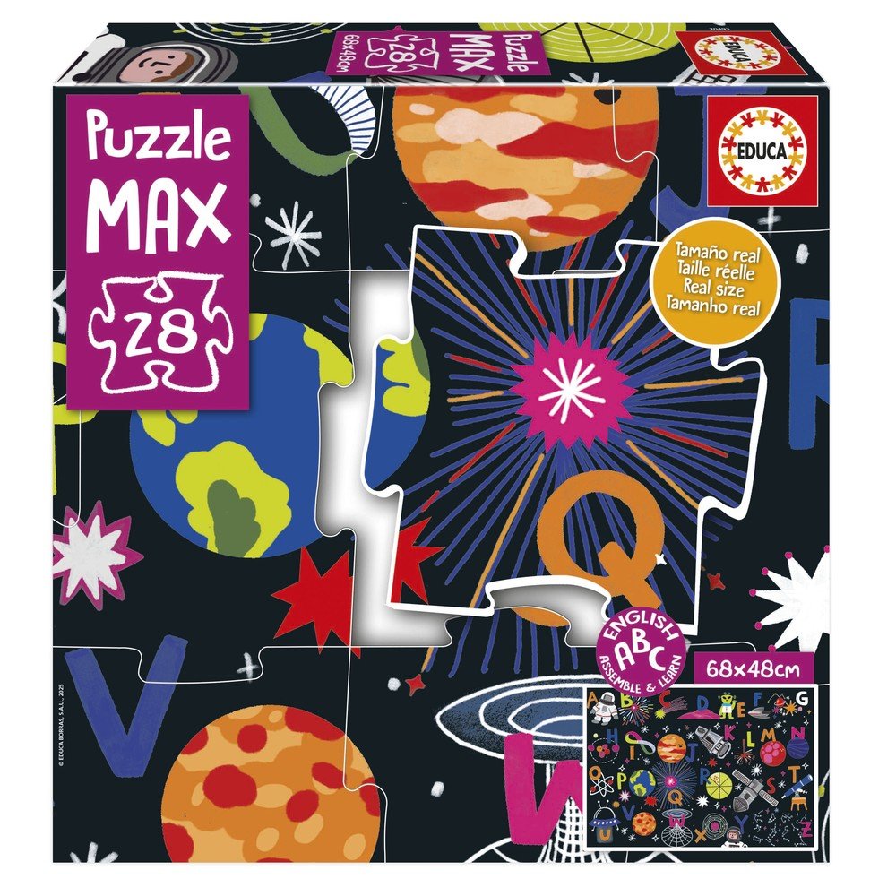 Puzzle 28 Piezas Max Alphabet Space Piezas Gigantes Educa Borras