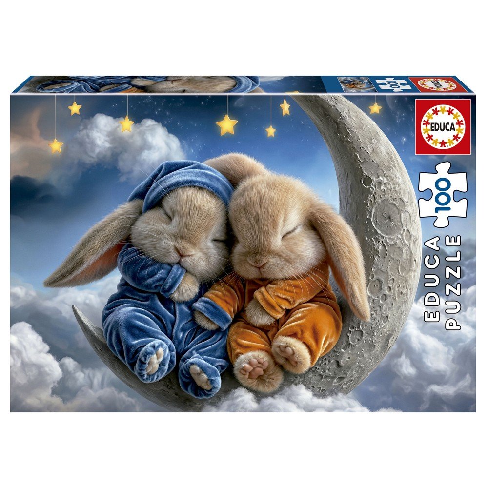 Puzzle 100 Sueños de Conejitos Educa-Borras