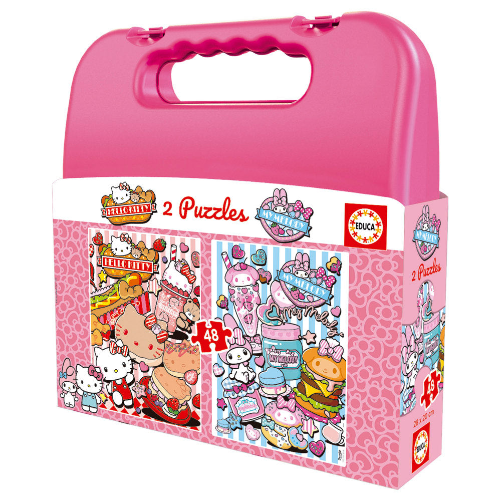 Puzzle Maleta 2x48 Hello Kitty & Friends EDUCA-BORRAS