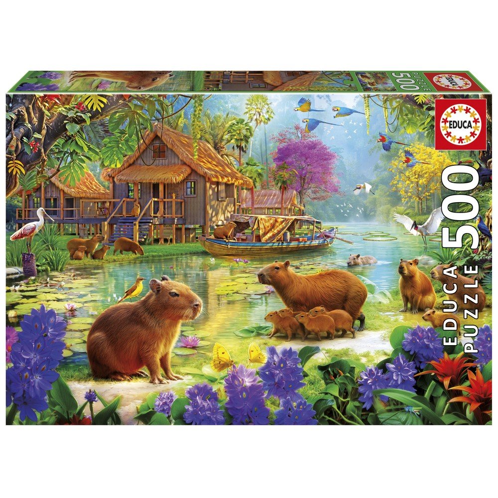 Puzzle 500 Pueblo de Capybara EDUCA-BORRAS
