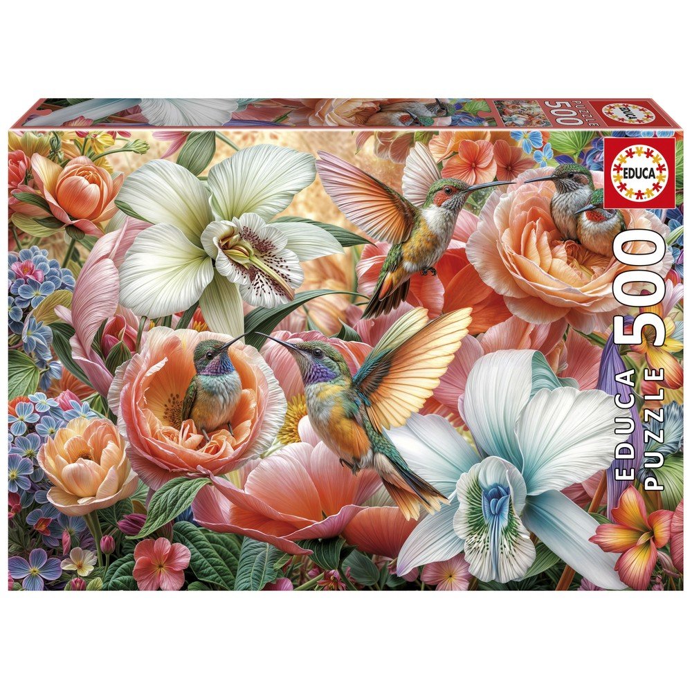 Puzzle 500 Jardin de Colibris Educa-Borras