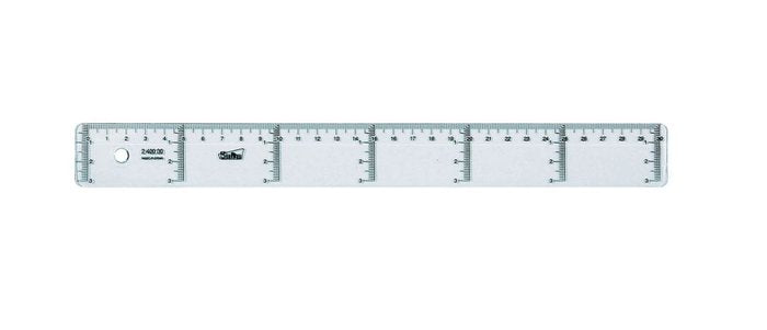 REGLA 30CM GRADUADA TRANSPARENTE CAJA 20 UDS | 20 UNIDADES | (SAFTA BASICO) Imagen principal del producto
