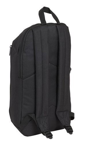 ✅ MINI MOCHILA VERTICAL BOLSILLO NEGRA SAFTA BASIC