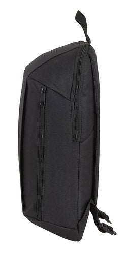 ✅ MINI MOCHILA VERTICAL BOLSILLO NEGRA SAFTA BASIC