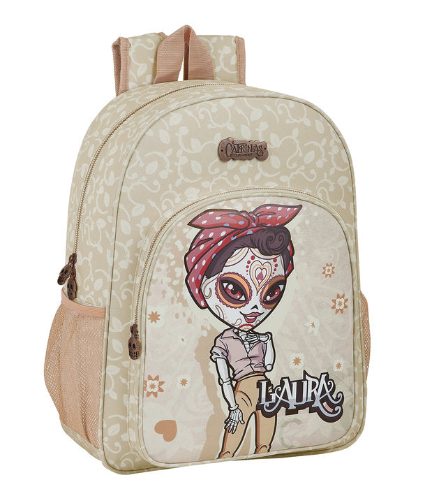 Mochila adaptable a carro Catrinas Laura 33x42x14 cm SAFTA Imagen principal del producto