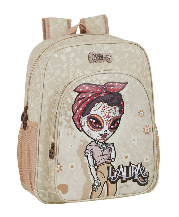 Mochila Junior adaptable a carro Catrinas Laura 32x38x12 cm Safta Imagen principal del producto