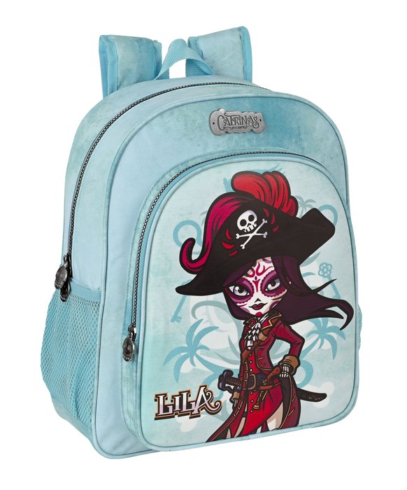 Mochila Junior Adaptable a Carro Catrinas Claire Noelia Lila SAFTA Imagen principal del producto