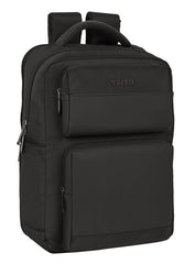 MOCHILA 2 BOLSILLOS PORTATIL 15,6''+USB BUSINESS BLACK | SAFTA BUSINESS