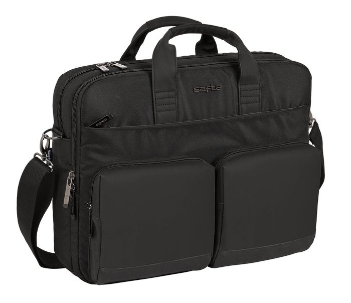 MALETIN PORTATIL 15,6''+TAB 10,6''+USB BUSINESS BLACK | SAFTA BUSINESS