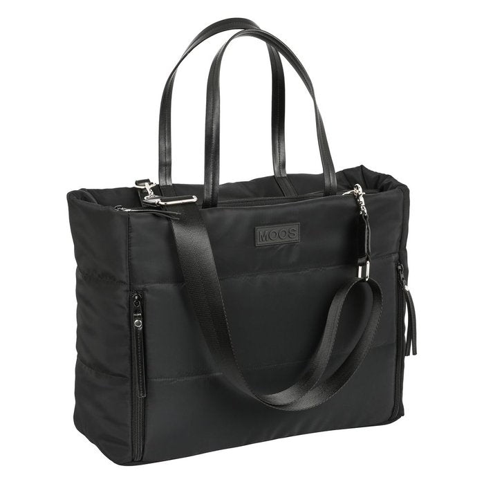 BOLSO PORTATIL CON BOLSILLO 14,1´´ MOOS CAPSULA BLACK | SAFTA, S,A,