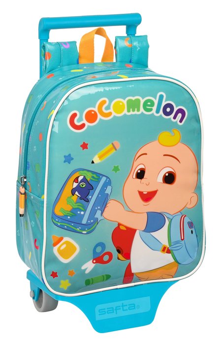 Mochila 232 y Carro 805 Facil Limpieza Cocomelon Back to Class SAFTA