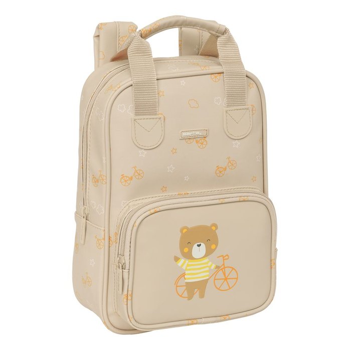 Mochila Infantil con Asas Fácil Limpieza Safta Osito 20x28x8cm