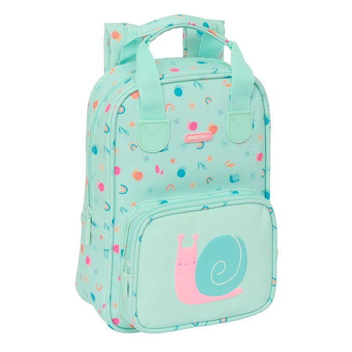 Mochila infantil con asas fácil limpieza Safta preescolar Caracol