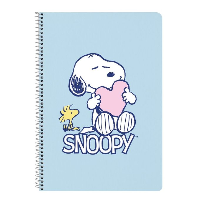 Cuaderno Folio 80 H. Tapas Duras 1 Diseño Snoopy Love Marca Safta Imagen principal del producto