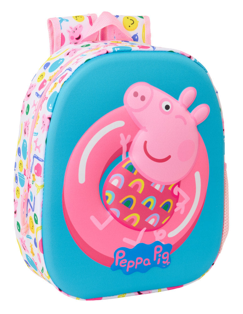 MOCHILA 3D GUARDERIA 33CM PEPPA PIG | SAFTA, S,A,