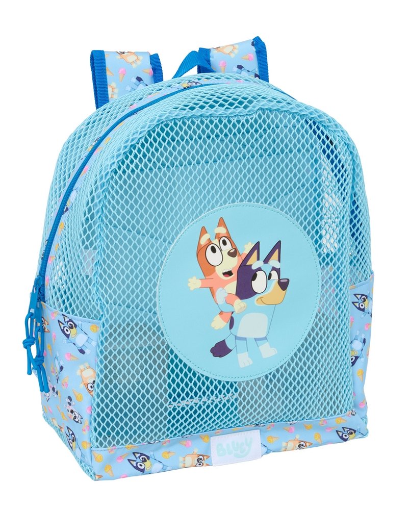 MOCHILA PEQUEÑA 24CM REJILLA ANTI-ARENA BLUEY | SAFTA, S,A,