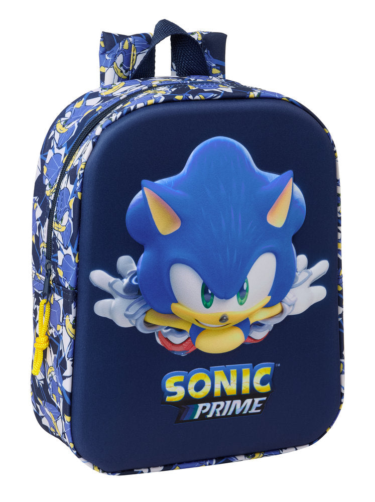 Mochila Guarderia 3D 27 cm Sonic City Marca Safta