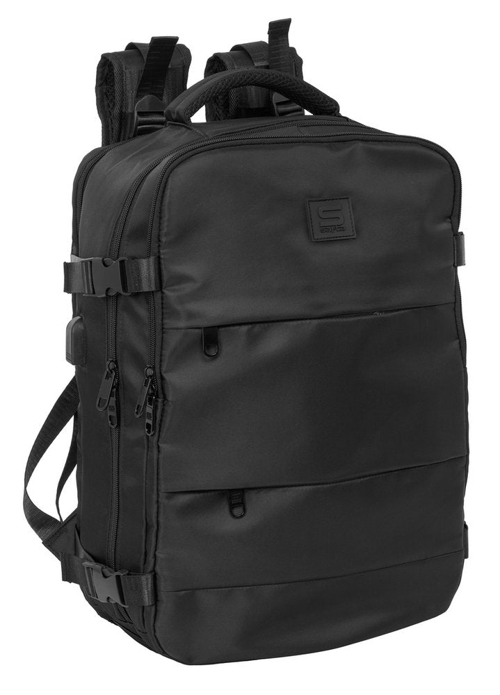 MOCHILA VIAJE CABINA 44CM PORTATIL 15,6'' SAFTA NEGRO | SAFTA, S,A,