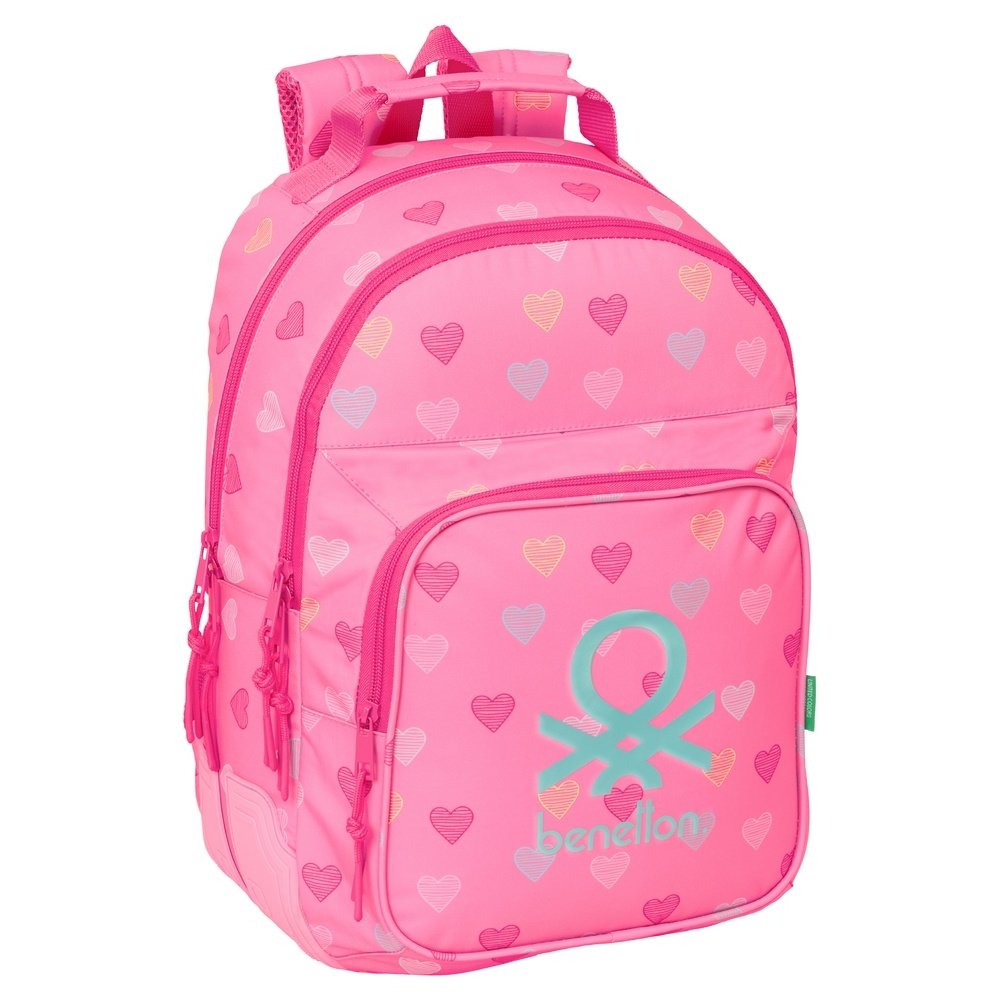 Mochila Doble Cantoneras 42x32 Adapt. Carro Benetton Heart SAFTA