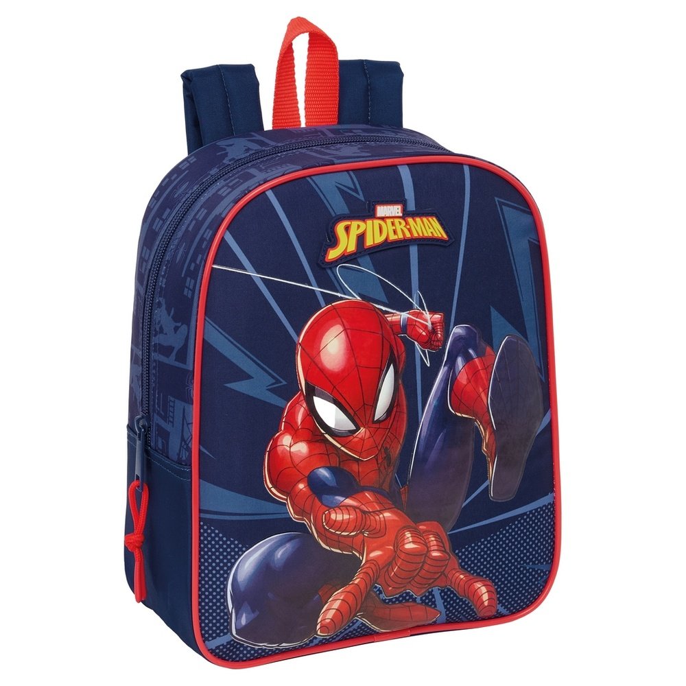 Mochila Guarderia 27x22 Adapt. a Carro Spider-man SAFTA