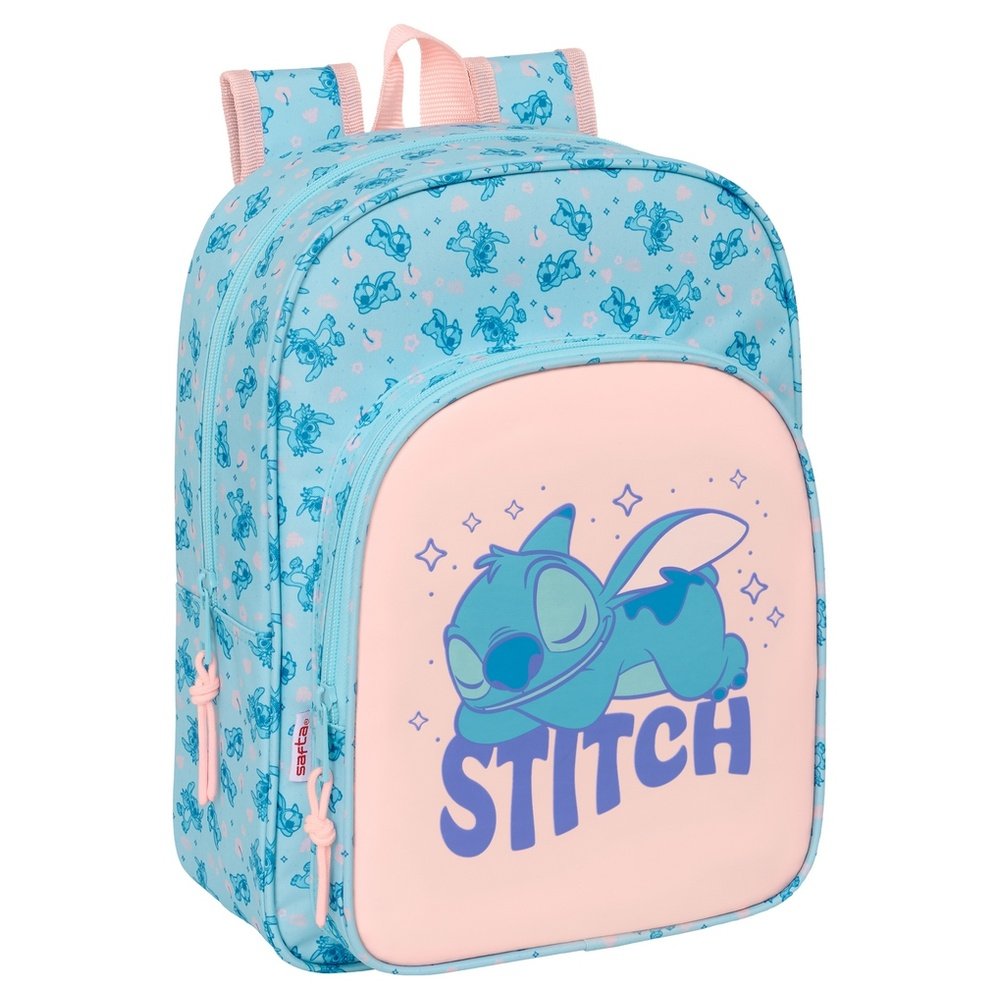 Mochila infantil bolsillos adapt. carro Stitch Ohana SAFTA