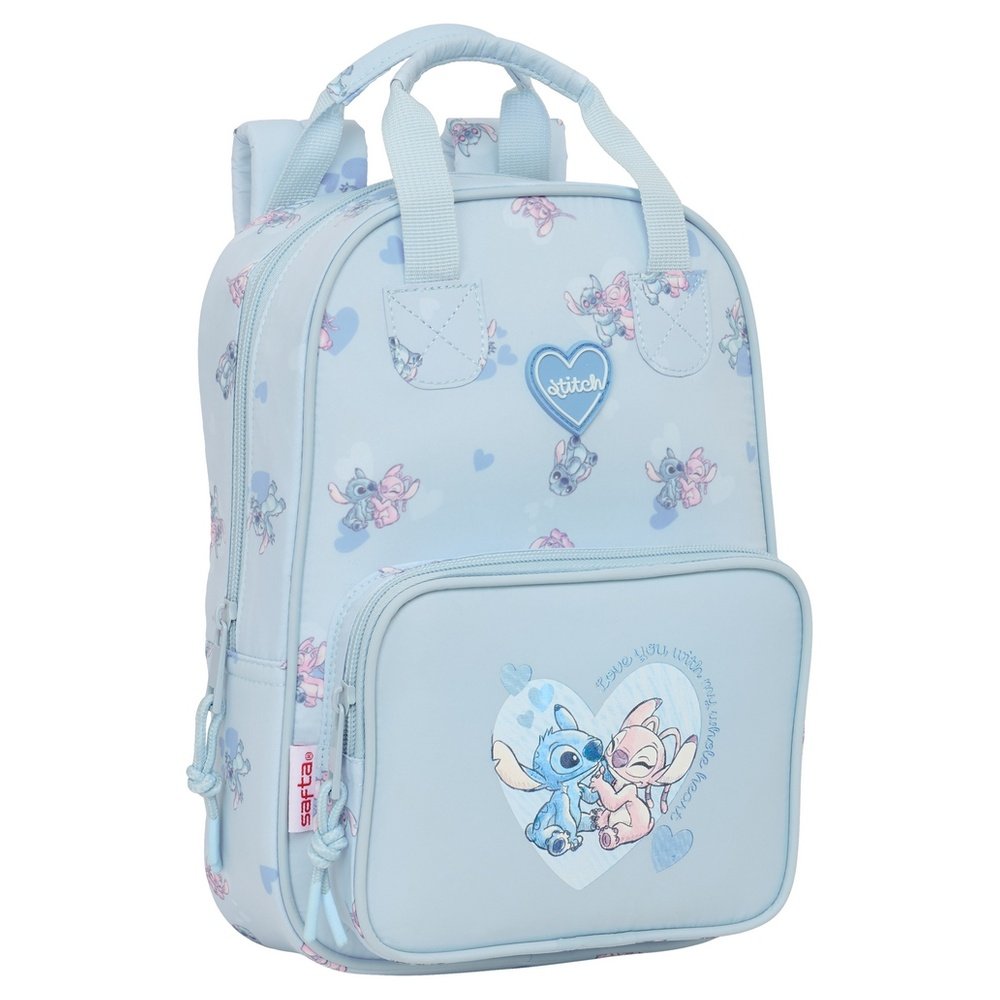 Mochila infantil con asas 28x20 Stitch Baby SAFTA