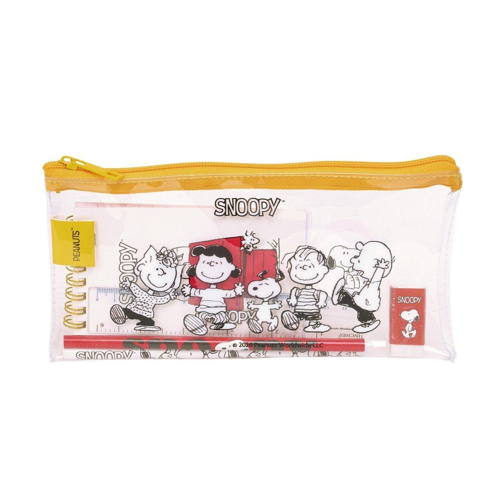 Portatodo Transparente con Accesorios Papelería Snoopy SAFTA